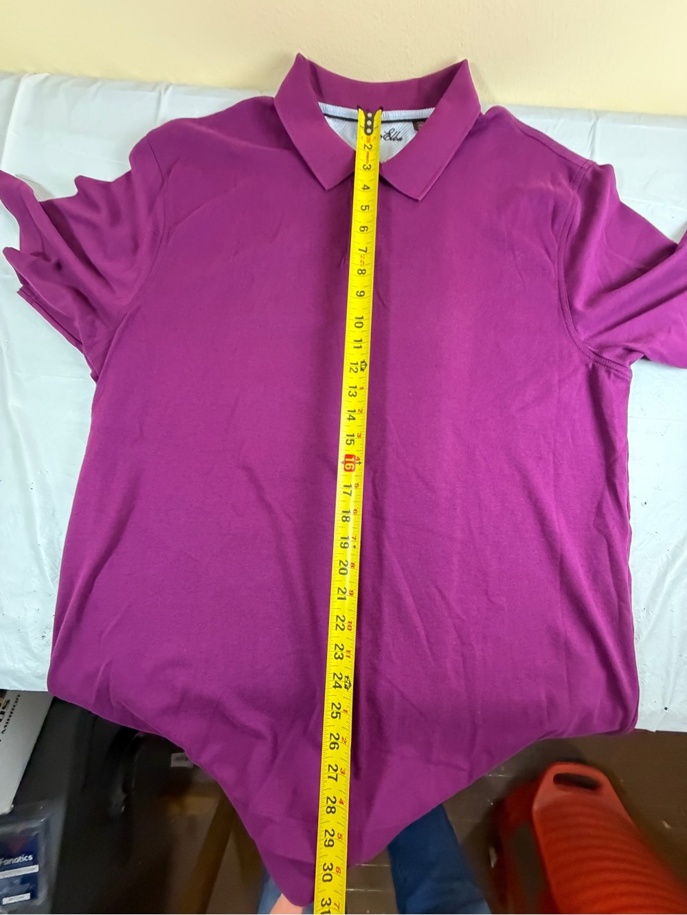 Tasso Elba Men's Magenta Polo Shirt - Picture 6 of 7